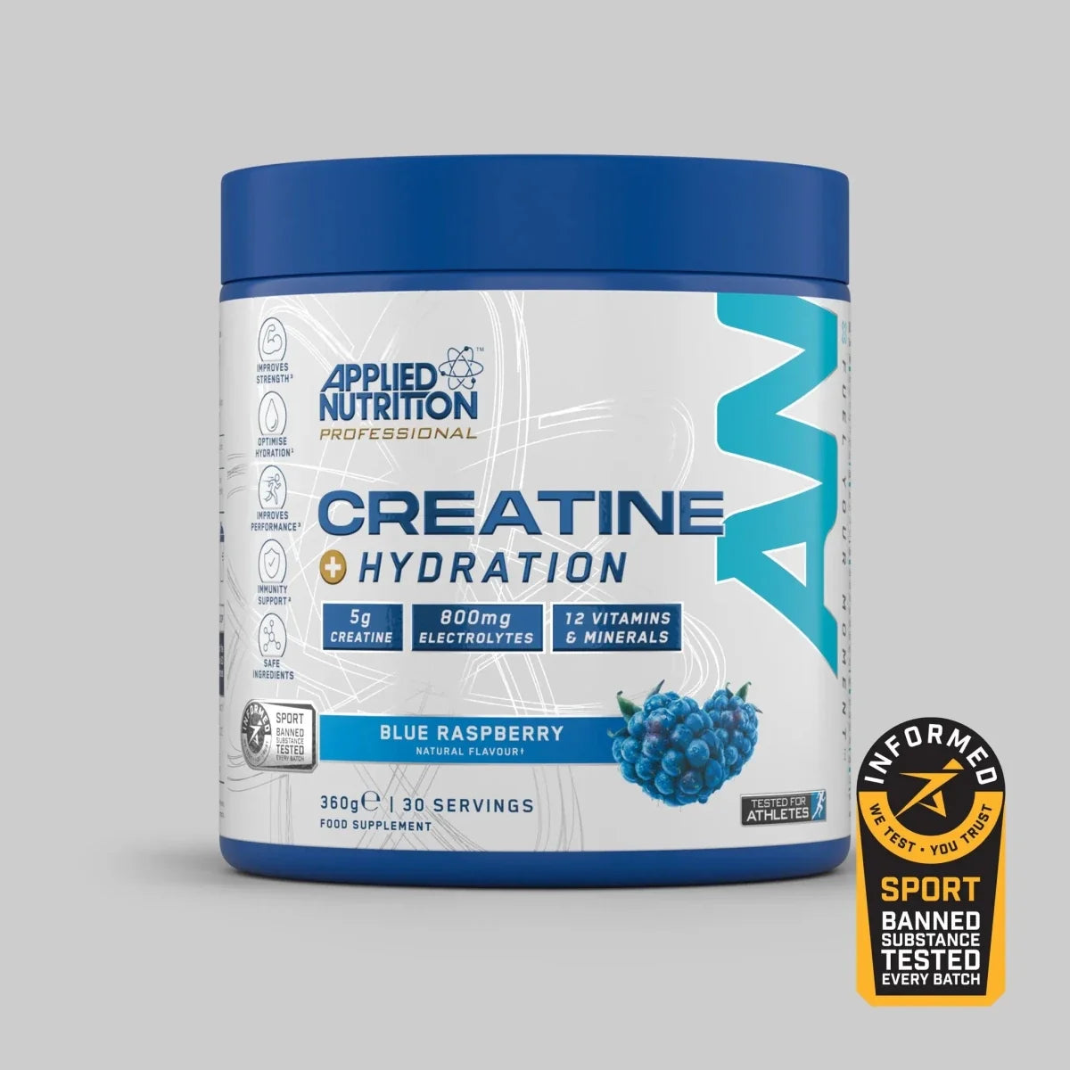 Applied Nutrition Creatine + Hydration 360g Blue Raspberry product image