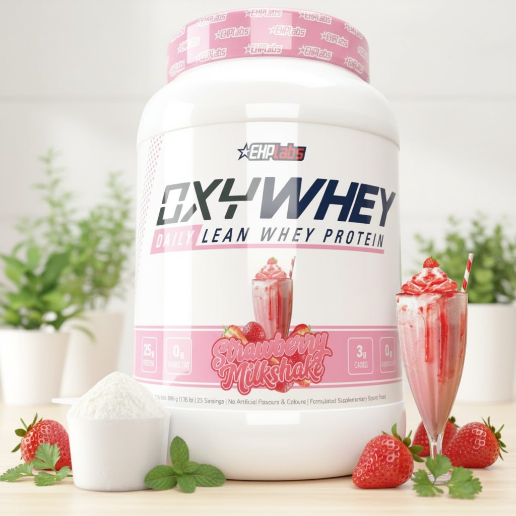 EHP Labs OxyWhey – 910g Strawberry Milk | 25g Protein + Probiotics