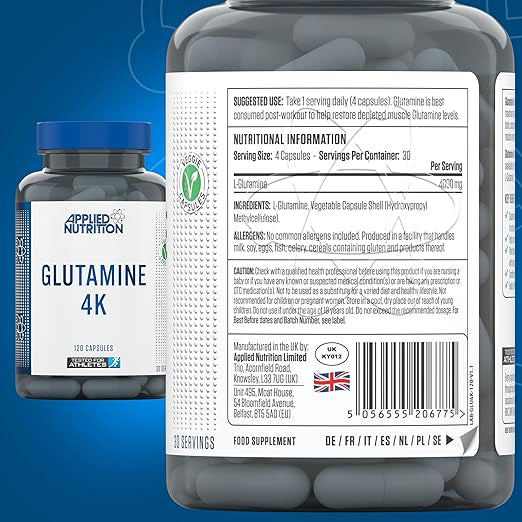 Applied Nutrition Glutamine 4K – 120 Veg Capsules