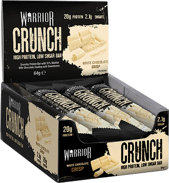 Warrior Crunch Protein Bars – White Chocolate (12x64g)
