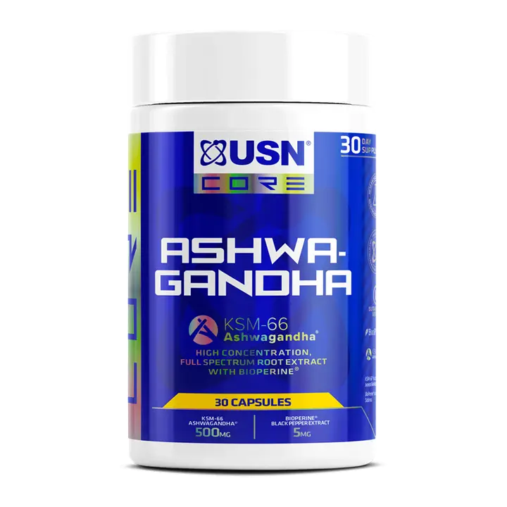 USN Ashwagandha 30 Capsules – KSM-66® Root Extract with BioPerine®