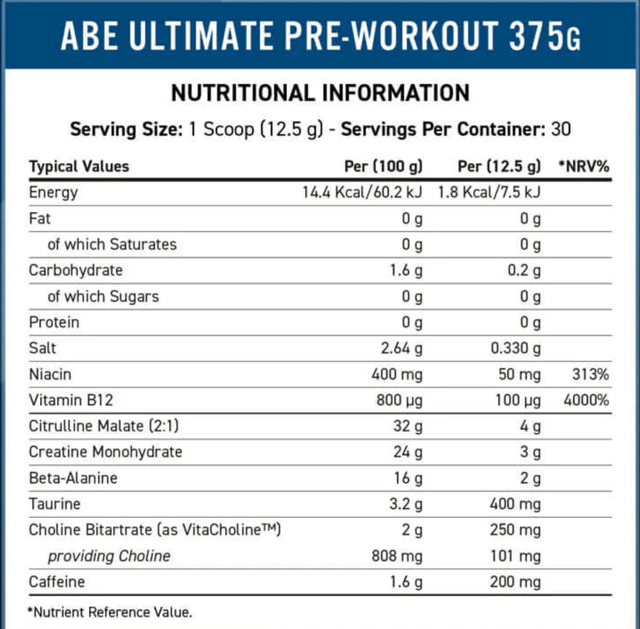 Applied Nutrition ABE Pre-workout 375g Tropical