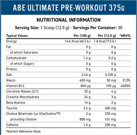 Applied Nutrition ABE Pre-workout 375g Tropical