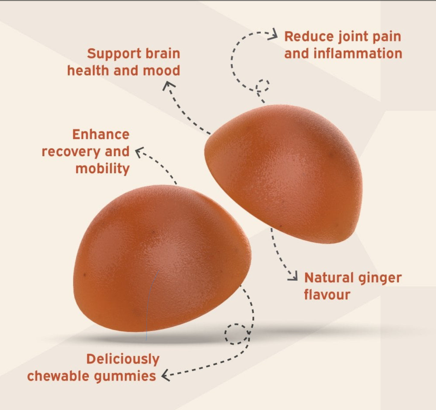 Nutriburst Tumeric 3000mg 60 Gummies- Ginger Flavour