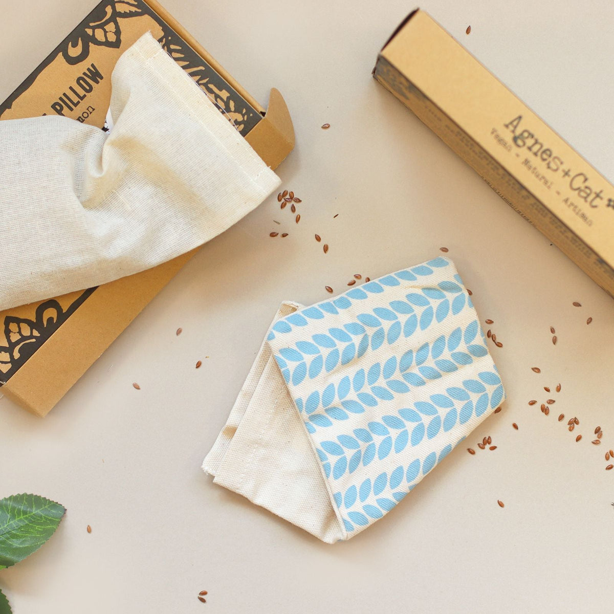 Linen aromatherapy eye pillow