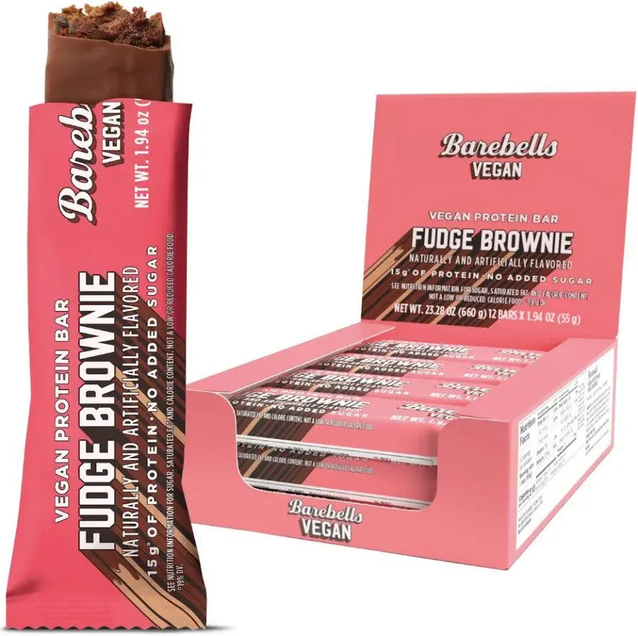 Barebells Soft Bar Vegan Fudge Brownie Protein Bars 12x55g