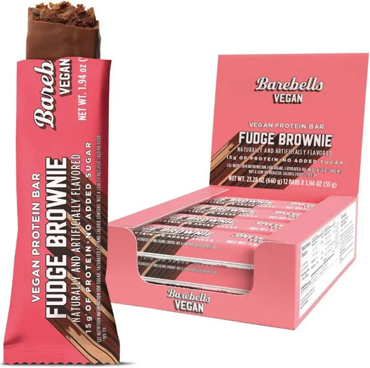 Barebells Soft Bar Vegan Fudge Brownie Protein Bars 12x55g