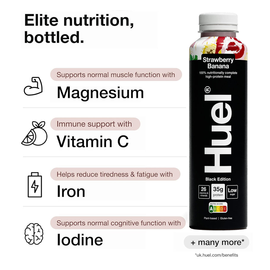 Huel Ready To Drink Black Edition Strawberry and Banana 8x500ml