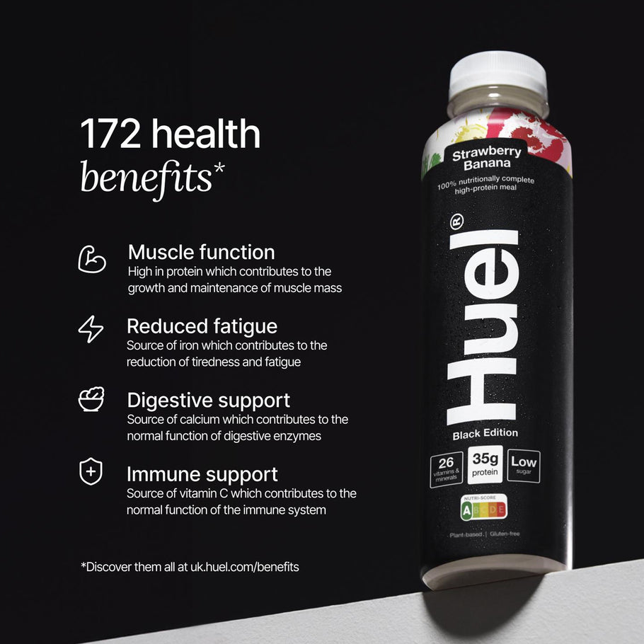 Huel Ready To Drink Black Edition Strawberry and Banana 8x500ml
