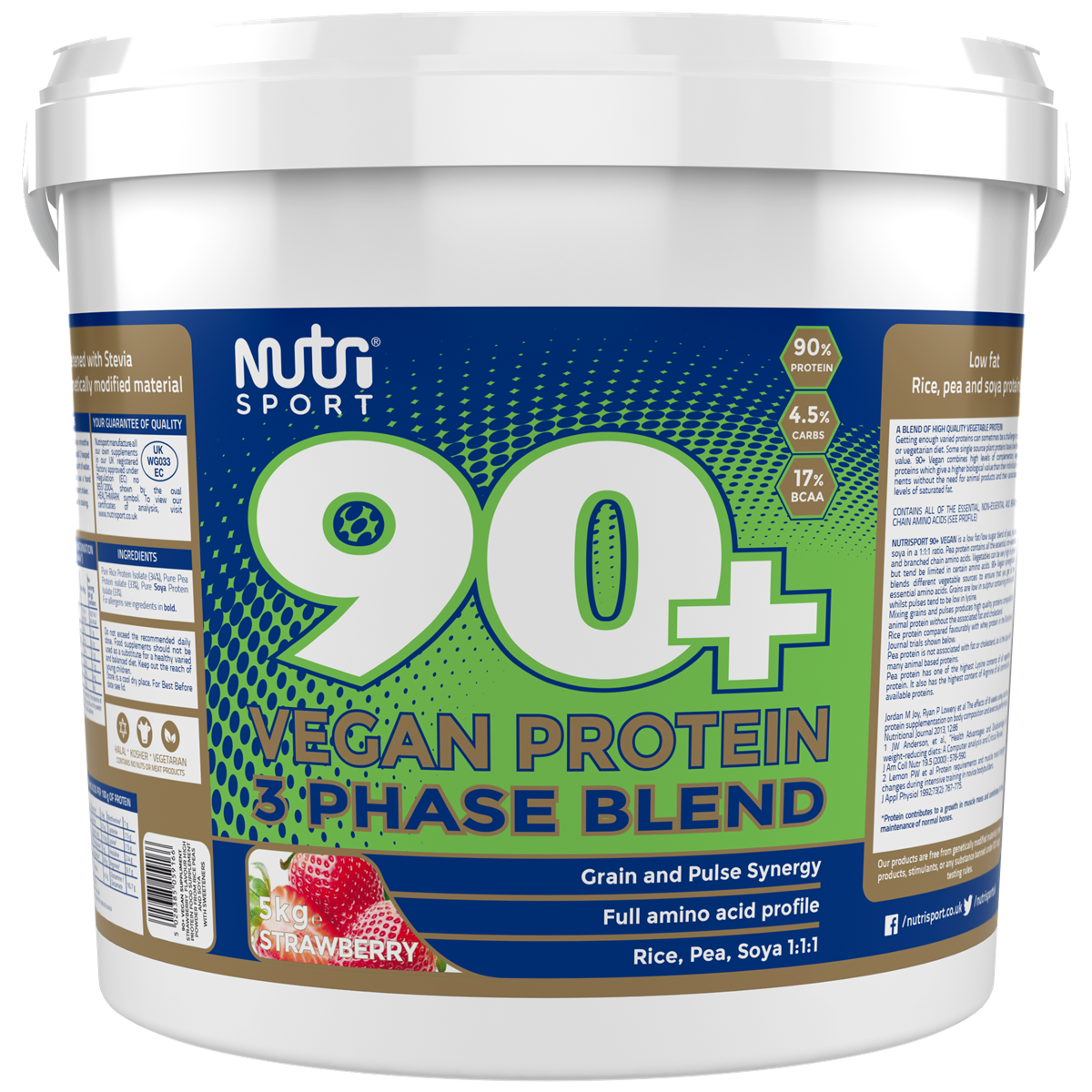 NutriSport 90+ Vegan Protein -5kg Strawberry