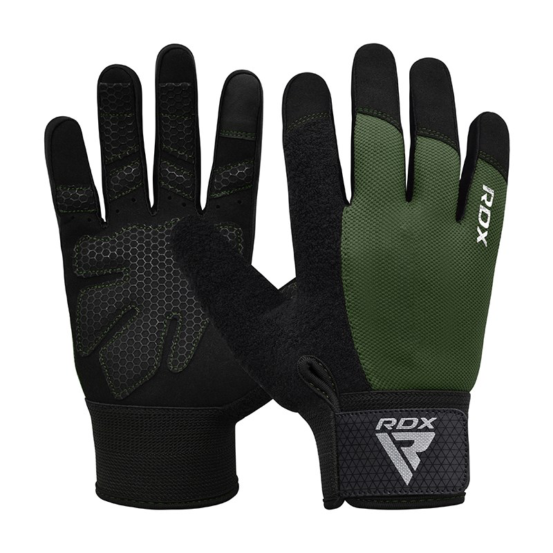 RDX Gym Weight Lifting Gloves W1 Plus L – Army Green