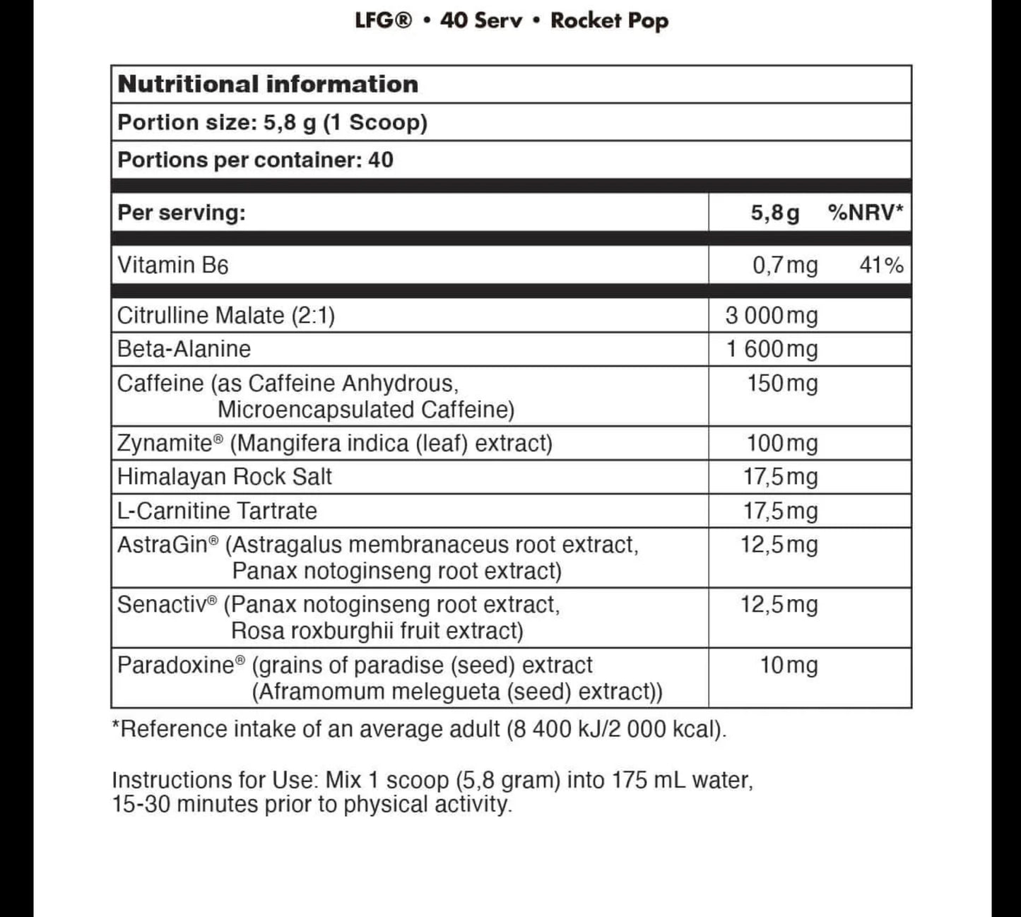 Bucked UP LFG 232g Berry