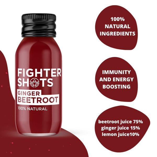 Fighter Shots – Ginger &amp; Beetroot (12 x 60ml)