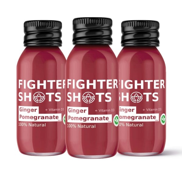 Fighter Shots – Ginger & Pomegranate (12 x 60ml)