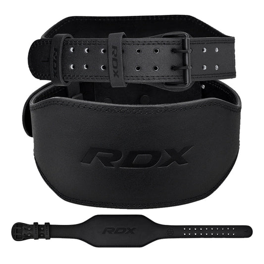 RDX Belt 6" Leather Full Black M Black