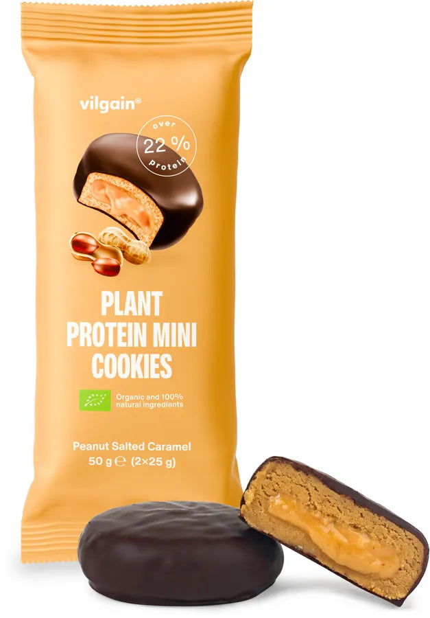 Vilgain Organic Plant Protein Mini Cookies 20x50g Salted Caramel Peanut