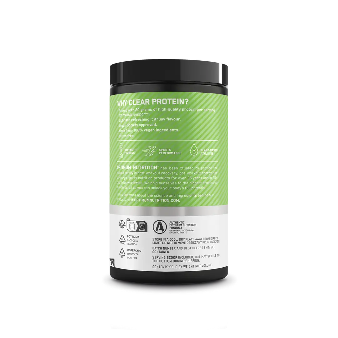 Optimum Nutrition Clear Protein 100% Plant Protein 280g Lime Sorbet