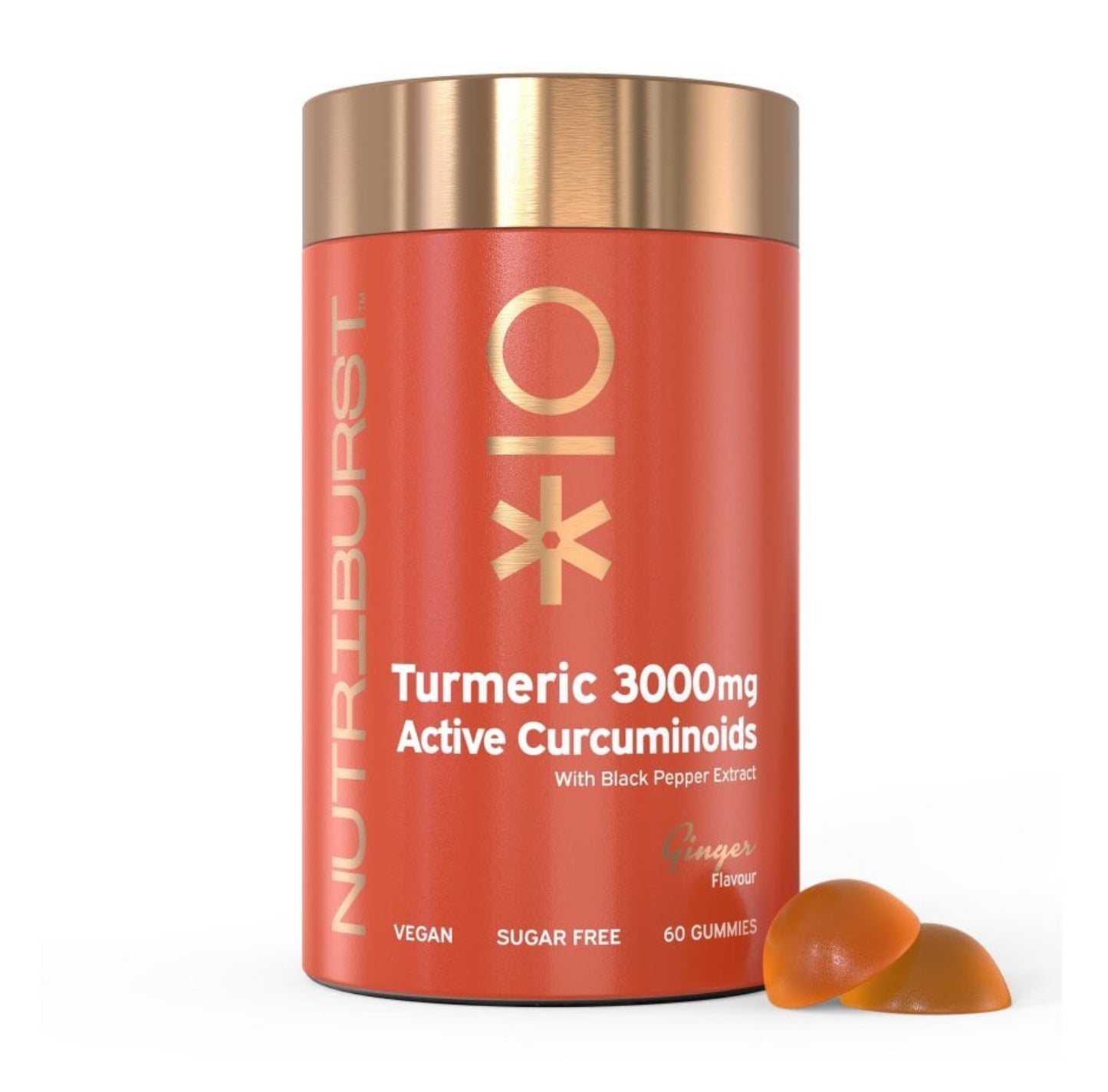 Nutriburst Tumeric 3000mg 60 Gummies- Ginger Flavour