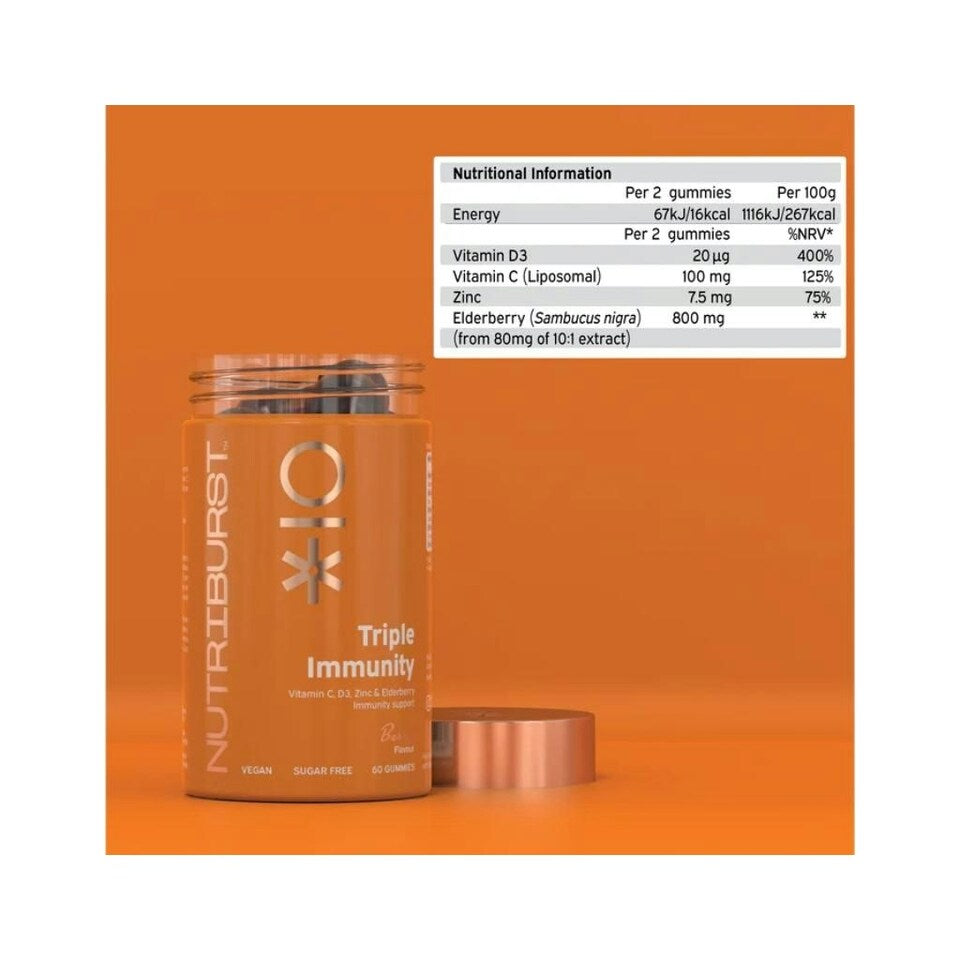 Nutriburst Triple Immunity 60 Gummies-Berry