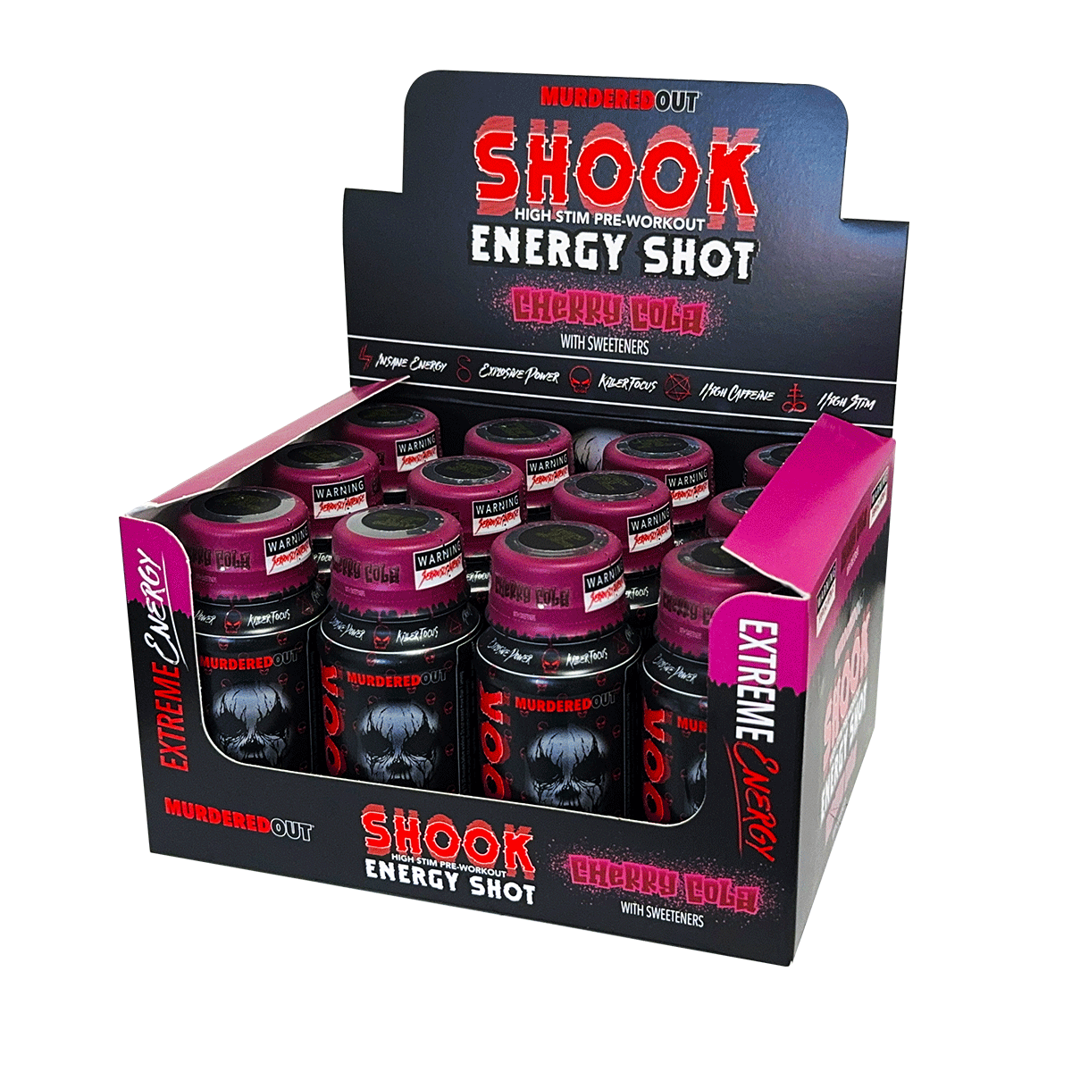 Murdered Out Shook Energy Shot Cherry Cola 12 x 60ml