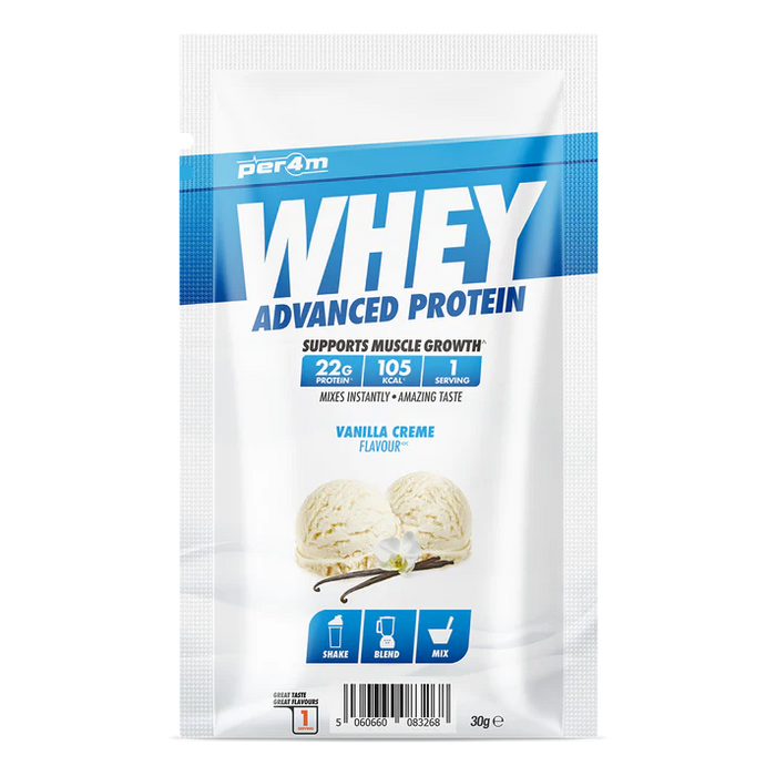Per4m Advanced Whey Protein Sachet 30g Vanilla Creme protein supplement