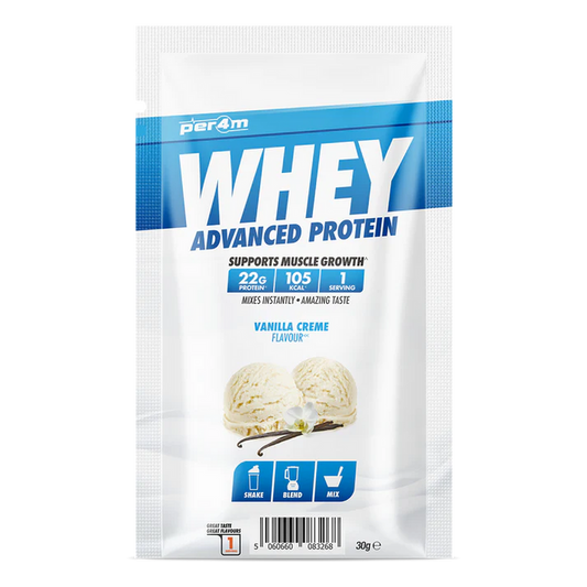 Per4m Advanced Whey Protein Sachet 30g Vanilla Creme protein supplement