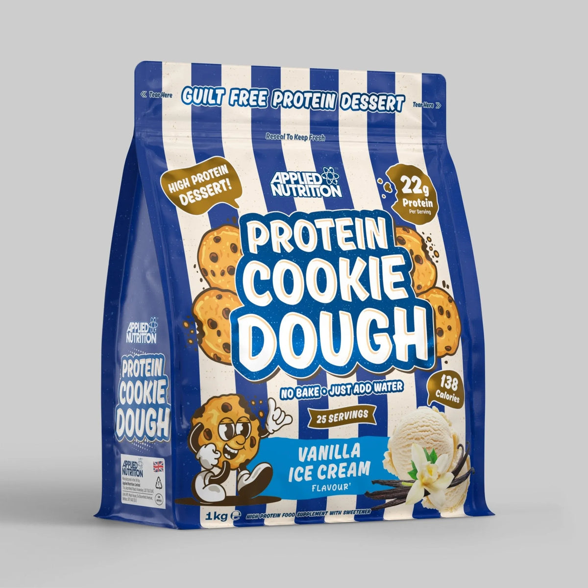 Applied Nutrition Protein Cookie Dough 1kg Vanilla Ice Cream product image