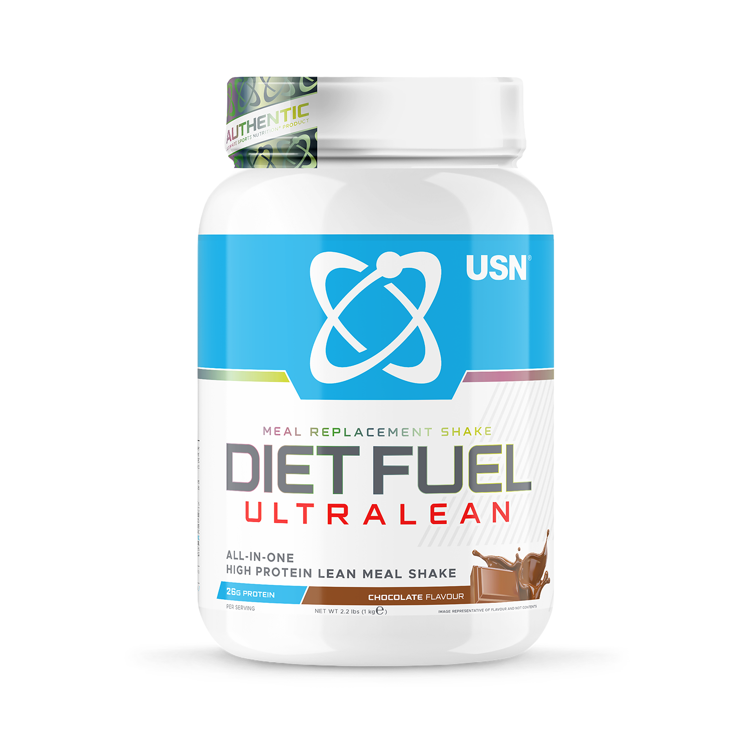 USN Diet Fuel Ultralean 1kg Chocolate high protein meal replacement shake