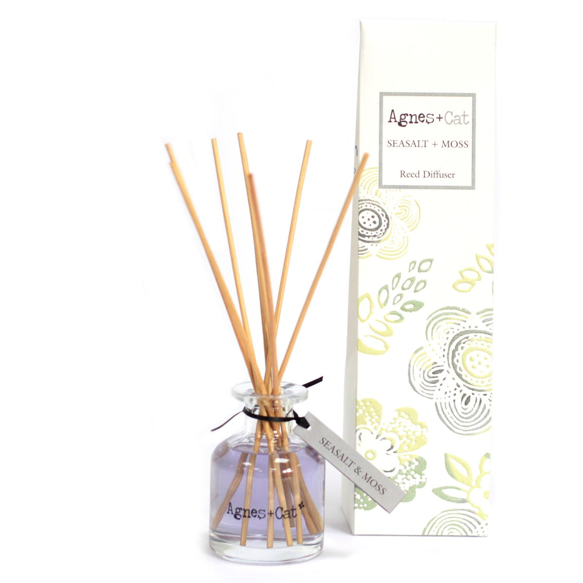 Agnes + Cat Reed Diffuser 140ml – Sea Salt & Moss