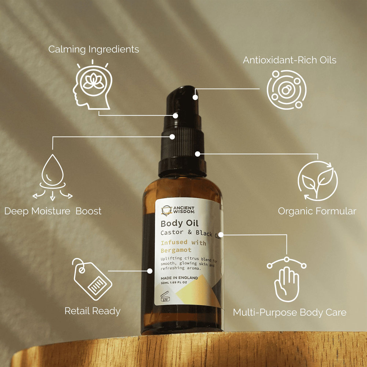 Organic Body Oil – Bergamot (50ml)