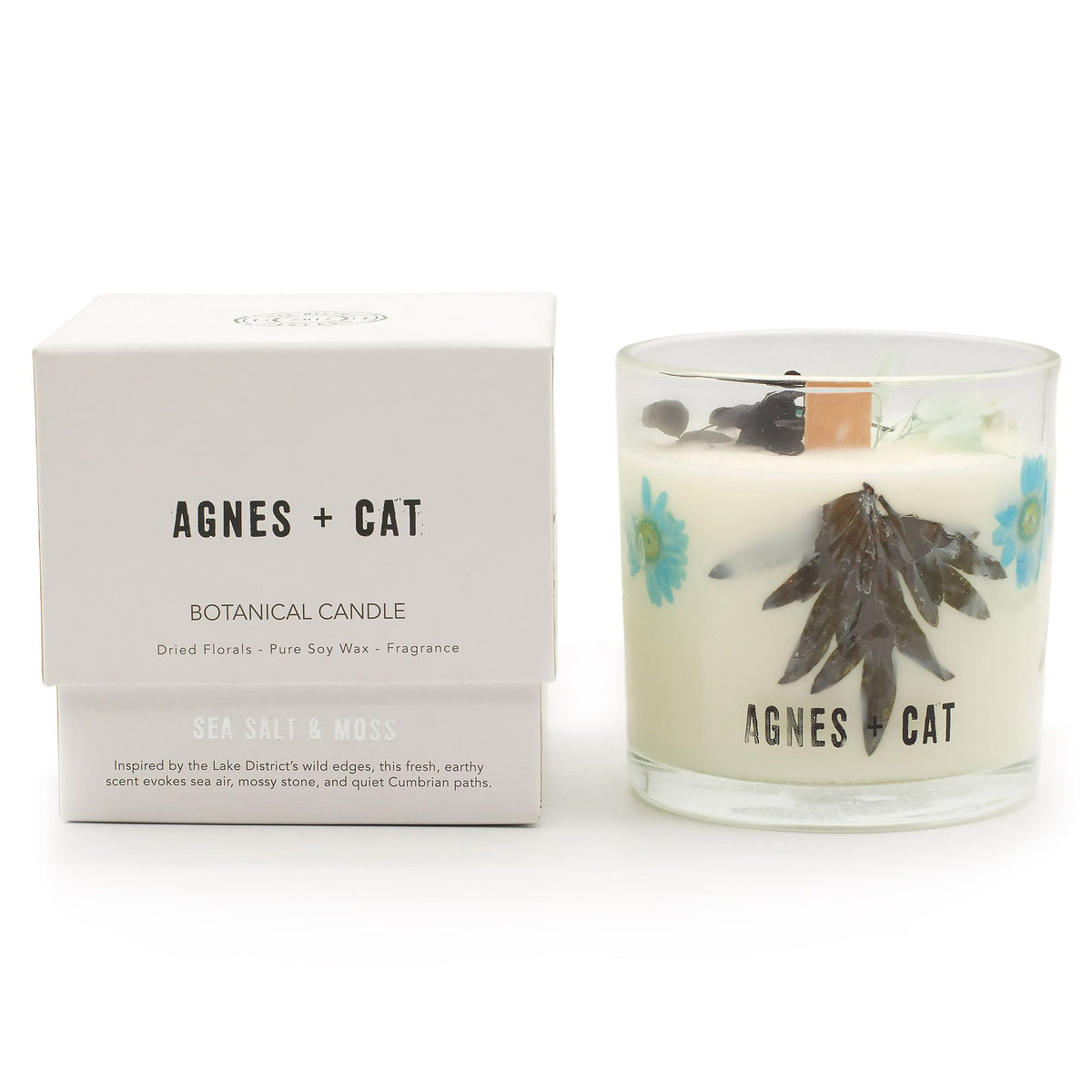 Agnes + Cat Botanical Soy Candle Sea Salt & Moss – view 3