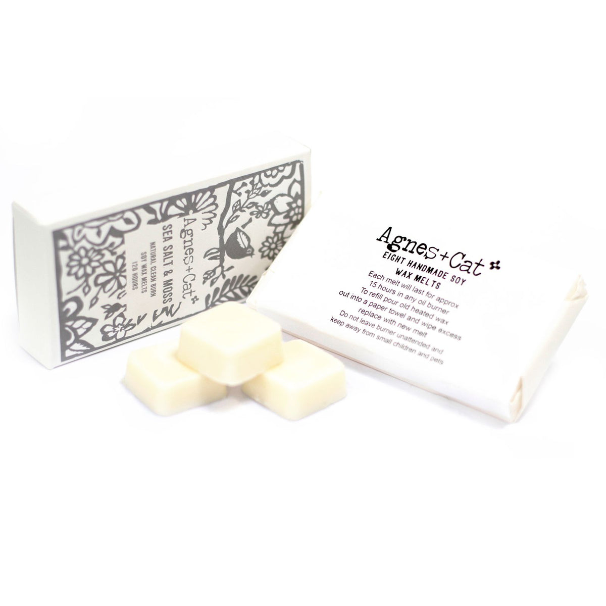 Agnes + Cat Box of 8 Wax Melts - Seasalt + Moss – additional product view