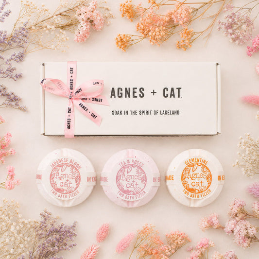 Agnes + Cat Bath Fizzer Gift Set – Floral & Citrus