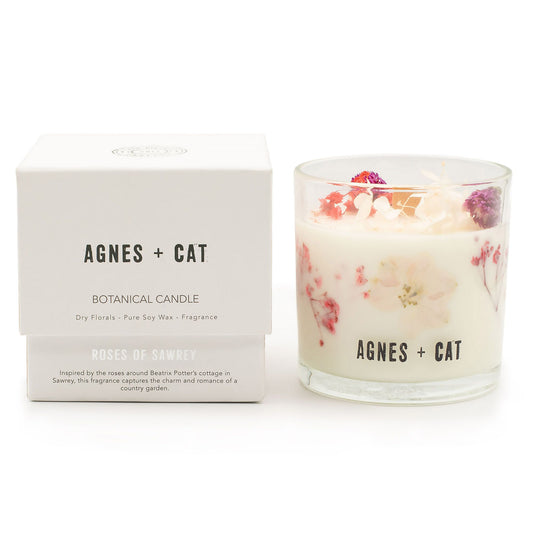 Agnes + Cat Botanical Soy Candle Roses of Sawrey