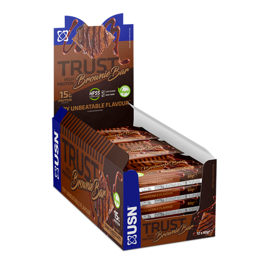 USN Trust Vegan Brownie 12x60g Dark Chocolate